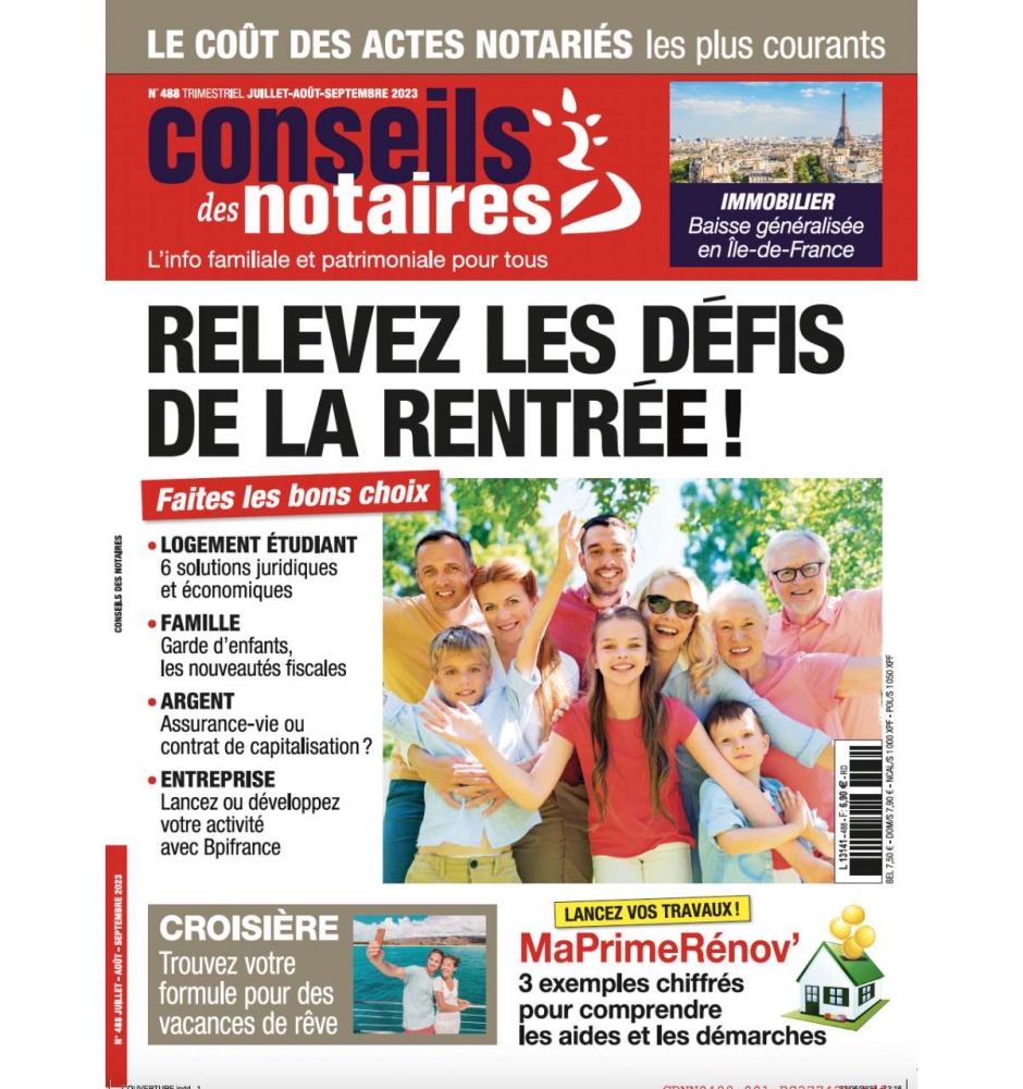 Découvrez le nouveau numéro de Conseils des notaires